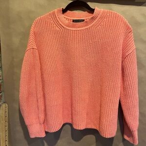 Banana Republic Sweater XS Coral Crew neck Cotton 80's Y2K